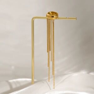 (A5) 18k gold plated Dangle Gold Ear Huggie